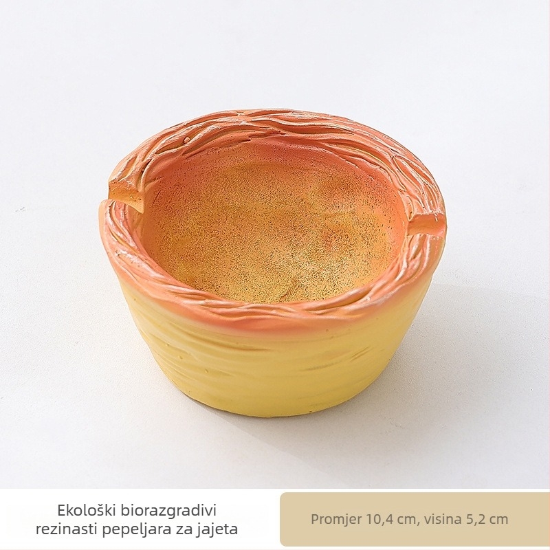 Pepeljara s temom Tart od jaja, burger i pizza, slatka dekorativna figura za dnevni boravak od smole (Materijal: Smola; Marka: Ding ni; Stil: Slatko; Poklon: Ne)
