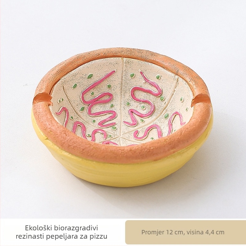 Pepeljara s temom Tart od jaja, burger i pizza, slatka dekorativna figura za dnevni boravak od smole (Materijal: Smola; Marka: Ding ni; Stil: Slatko; Poklon: Ne)