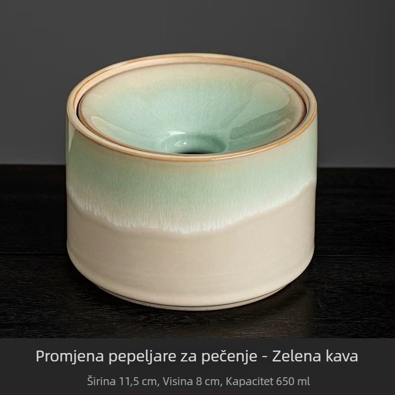 Keramički set za čaj: pepelnjak, posuda za ostatke čaja i kanta za otpadnu vodu s poklopcem – kućna upotreba, vrhunski dodaci za čajni servis (Materijal: keramika; Uvoz: Ne; Izrada po narudžbi: Ne; Poklon: Ne)