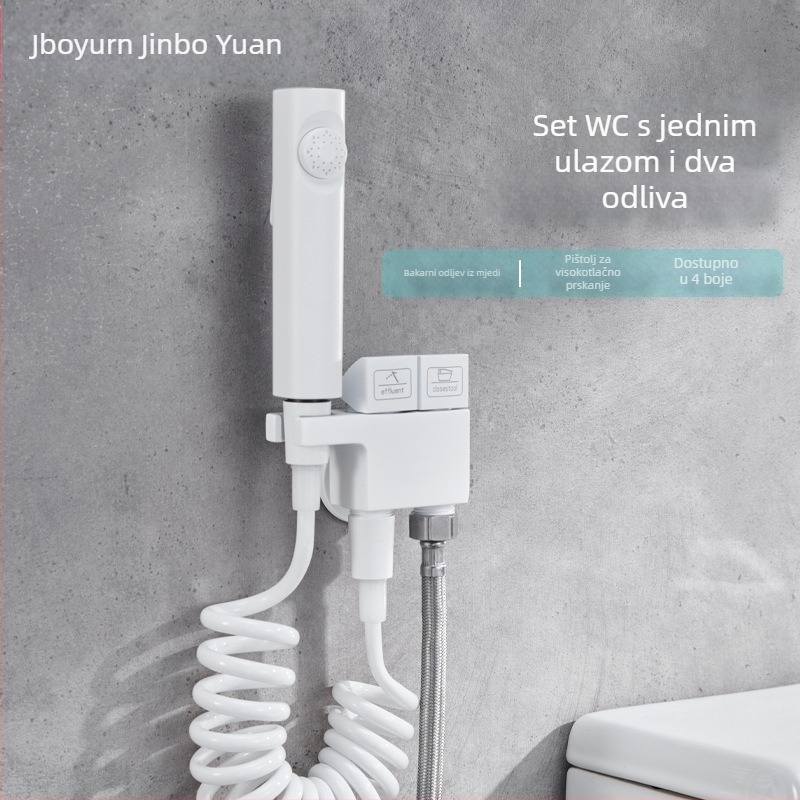 Ugradni set tuš-bide WC-a od mesinga — Piano Keys Toilet Mate, mesing tijelo, radni tlak 3–15 kg, ugradnja u zidu