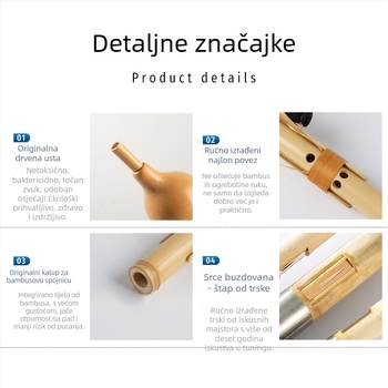 Hulusi iz Sound Leaf — ručno izrađeni Zizhu, Model Originalne Ekologije, tonovi: C B D G F, kožna kutija