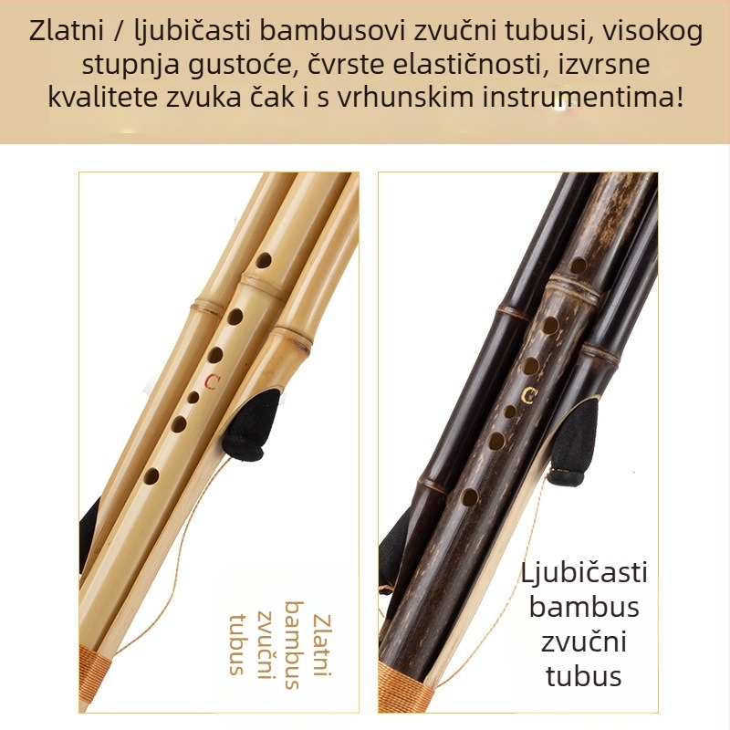 Hulusi iz Sound Leaf — ručno izrađeni Zizhu, Model Originalne Ekologije, tonovi: C B D G F, kožna kutija