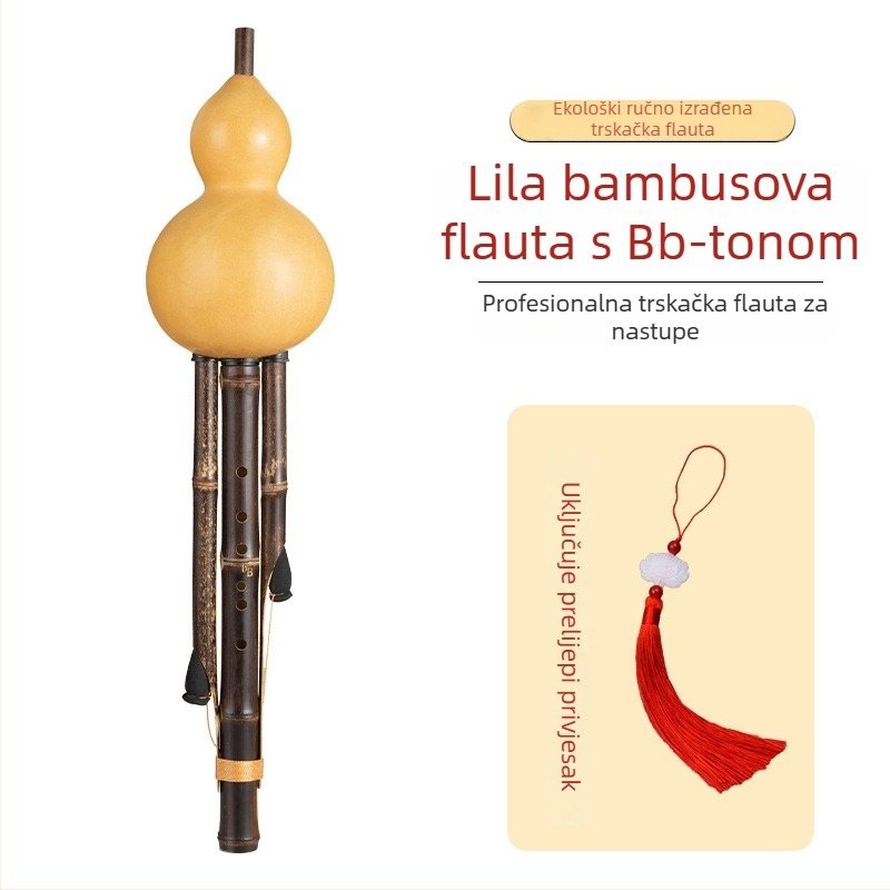 Hulusi iz Sound Leaf — ručno izrađeni Zizhu, Model Originalne Ekologije, tonovi: C B D G F, kožna kutija