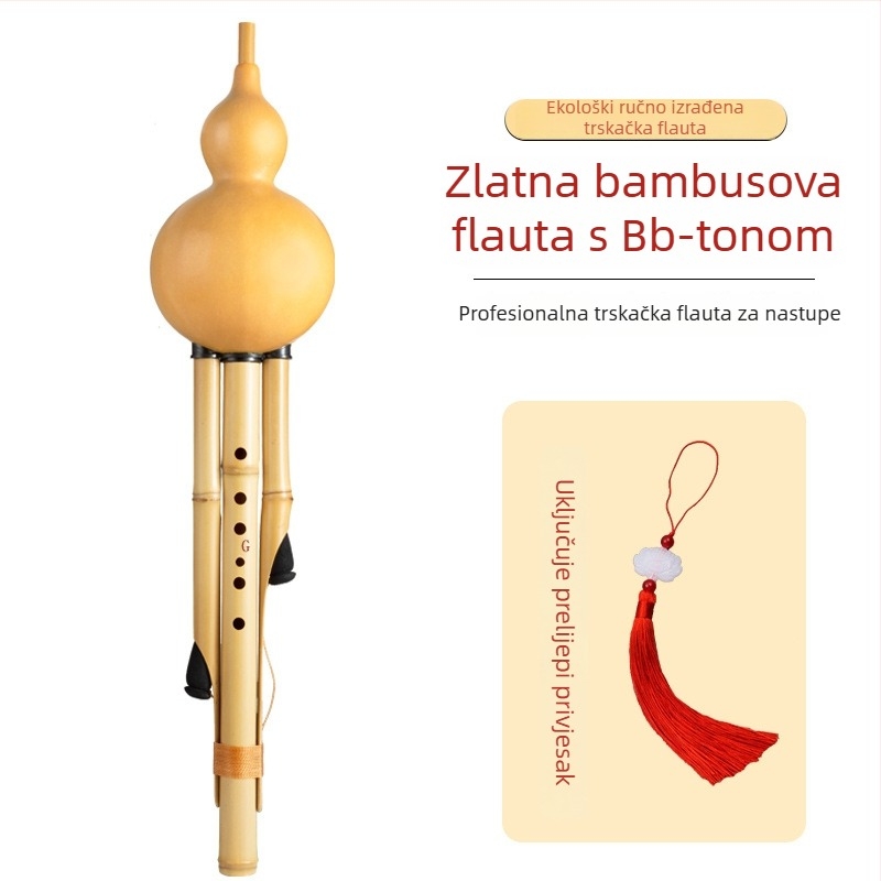 Hulusi iz Sound Leaf — ručno izrađeni Zizhu, Model Originalne Ekologije, tonovi: C B D G F, kožna kutija