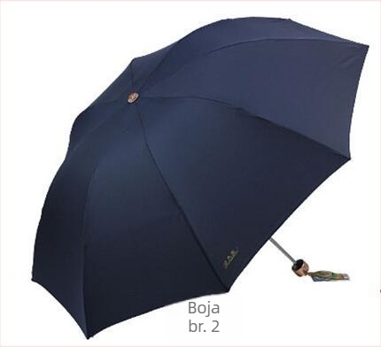 Paradise Umbrella 307E trostruko sklopivi kišobran, s 8 čeličnih rebara, tkanina 190T otporna na vodu, plastična držač, ručno otvaranje, moguć tisak logotipa