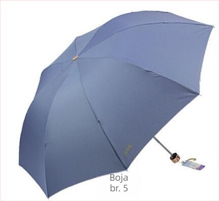 Paradise Umbrella 307E trostruko sklopivi kišobran, s 8 čeličnih rebara, tkanina 190T otporna na vodu, plastična držač, ručno otvaranje, moguć tisak logotipa