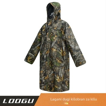 Dugotrajno vodootporno pončo za planinarenje, PU premaz od poliester tafta, sa zip zatvaračem