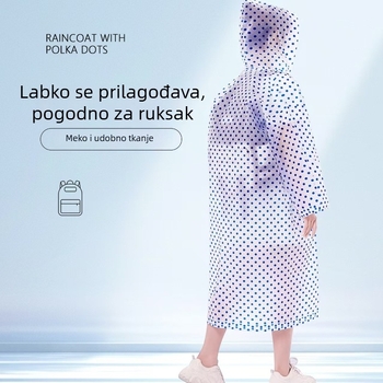 Pončo za kišu za odrasle, dugačko, cijelog tijela, EVA tkanina, vodootporno, prijenosno