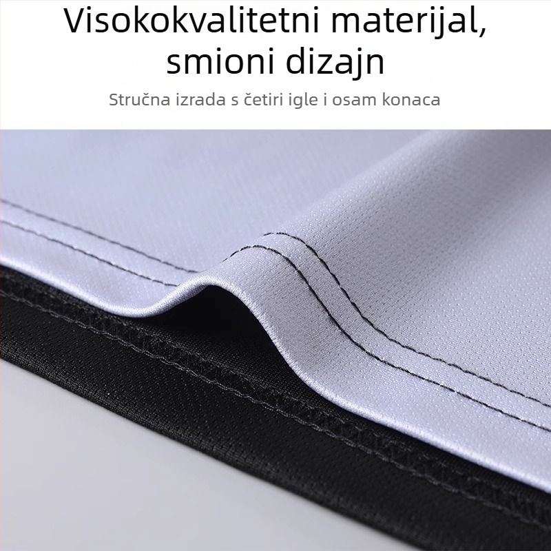 Muška sportska majica s dugim rukavima, brzo sušeći poliester, slobodan kroj, okrugli vrat, kontrastni detalji, 160–180 g/m²