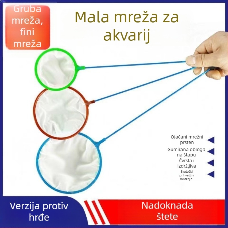 Akvaristička oprema — ručna mreža za ribe za zlatice i tropske ribe; Materijal: Drugo; Težina: 8–30 g; Uvoz: Ne
