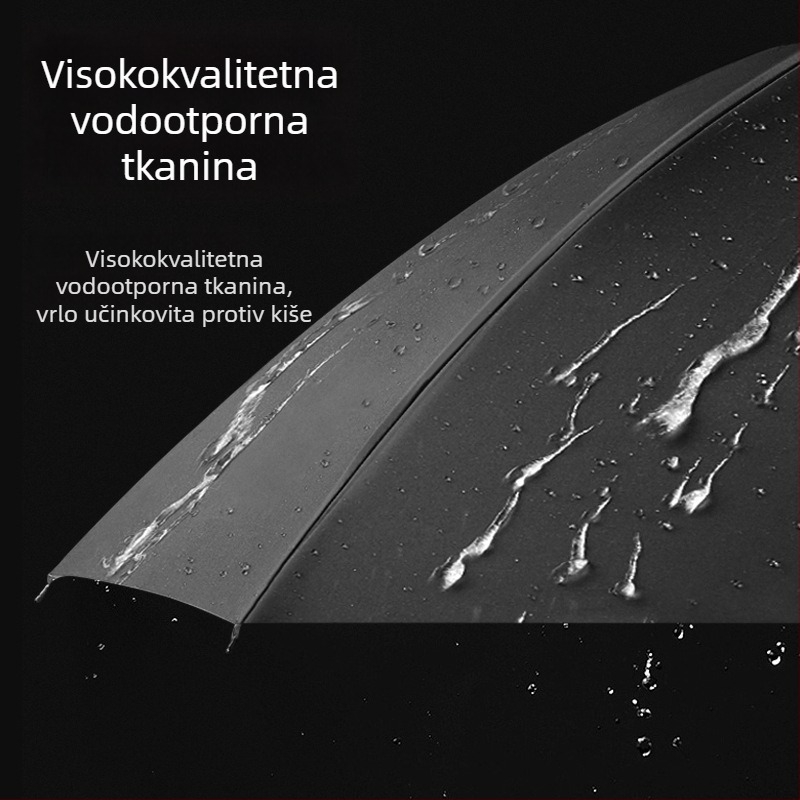Trostruki sklopivi kišobran za sunce s UPF iznad 40, poliester 170T, 10 željeznih rebara, ručno otvaranje, mogućnost tiskanja logotipa