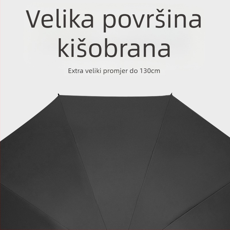 Trostruki sklopivi kišobran za sunce s UPF iznad 40, poliester 170T, 10 željeznih rebara, ručno otvaranje, mogućnost tiskanja logotipa