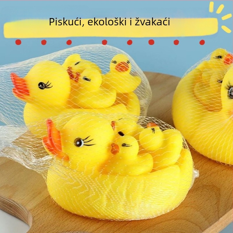 Set igračaka za kupanje za bebe sa zvukovima patkica — PVC materijal, za uzrast 0–3 godine