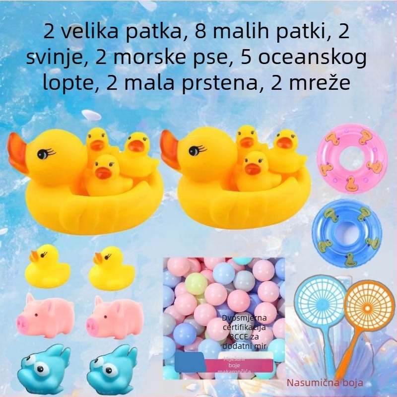 Set igračaka za kupanje za bebe sa zvukovima patkica — PVC materijal, za uzrast 0–3 godine