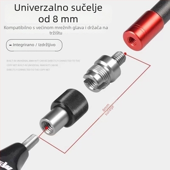 Konektor mreže od aluminijske legure, protiv rotacije, brzi spoj za mrežni štap, 8 mm univerzalno, 20 g