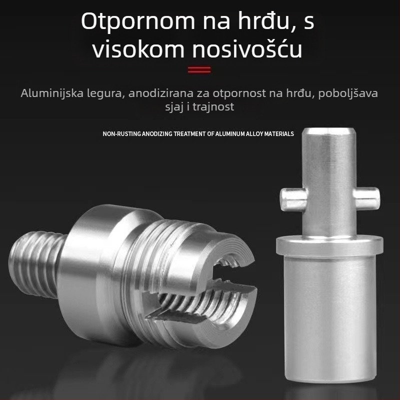 Konektor mreže od aluminijske legure, protiv rotacije, brzi spoj za mrežni štap, 8 mm univerzalno, 20 g