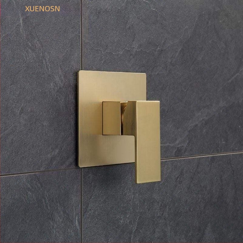 Zatvoren zidni tuš miješalica bakrenog, kvadratnog oblika, trocjevni miješajući ventil, keramicki jezgre ventil