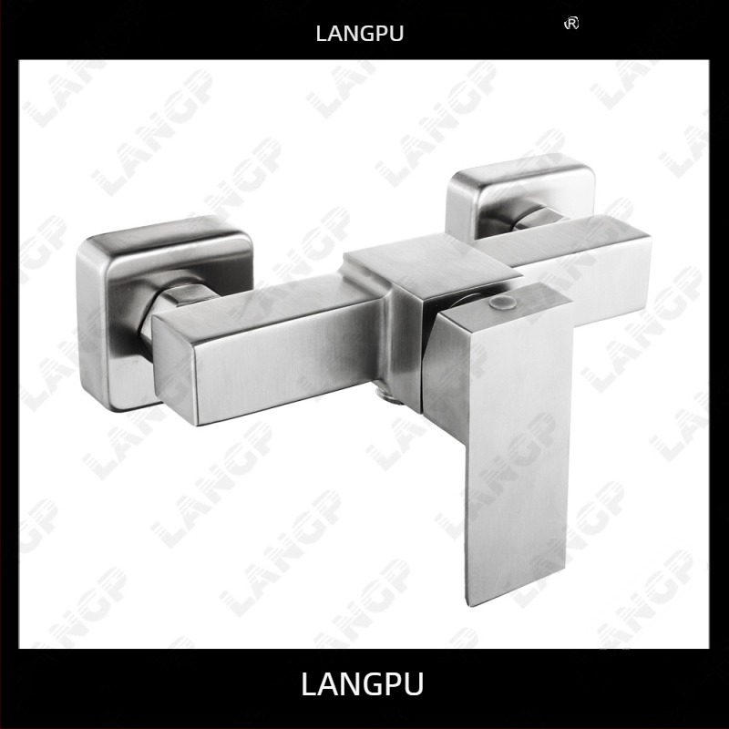 Skrivena zidna trostruka miješalica od nehrđajućeg čelika, keramički cartridge, površina s vlaknastom teksturom