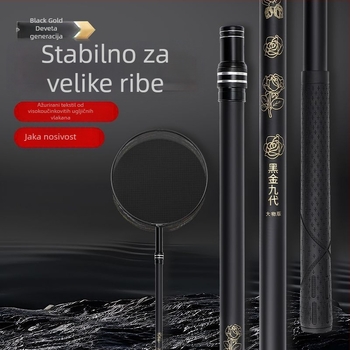 Teleskopski štap za mrežu za ribolov od karbonskih vlakana – ultra lagan, ultra čvrst, 9. generacija, komplet set