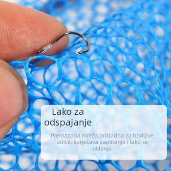 Glava mreže za ribolov od aluminijske legure sa gumovim premazom, ultra lagana, duboka glava za velike ribe