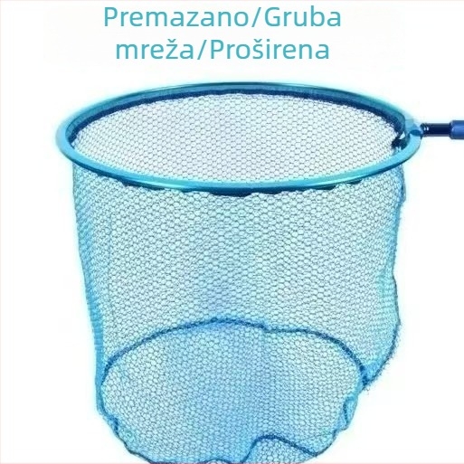 Glava mreže za ribolov od aluminijske legure sa gumovim premazom, ultra lagana, duboka glava za velike ribe
