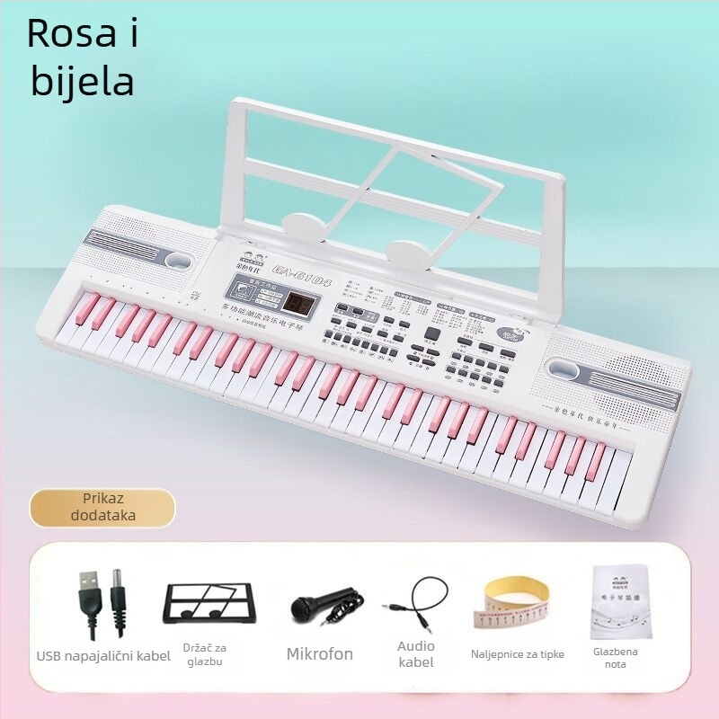 61-klavijenski elektronički organ za ranu edukaciju, PVC materijal, Golden Age, za djecu od 4 do 6 godina