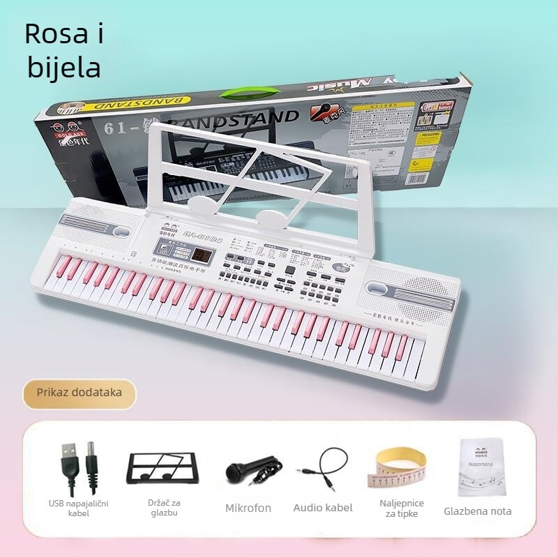 61-klavijenski elektronički organ za ranu edukaciju, PVC materijal, Golden Age, za djecu od 4 do 6 godina
