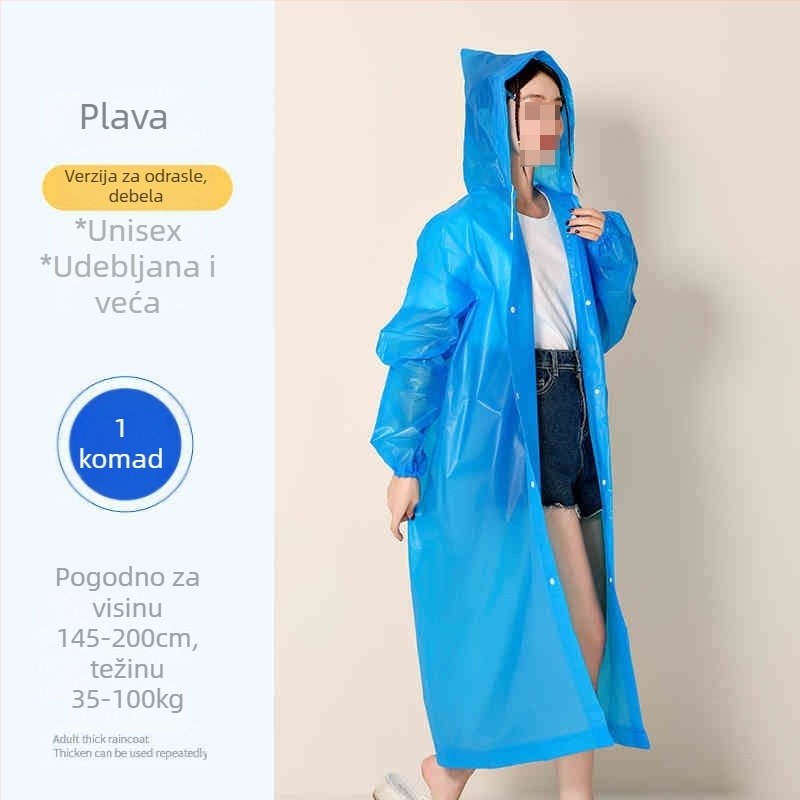 EVA kabanica za odrasle — jednodijelna, debela, prenosna za aktivnosti na otvorenom i planinarenje