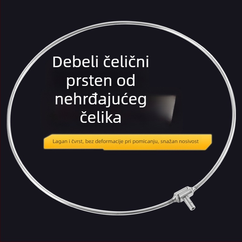 Riblja mreža od nehrđajućeg čelika, s finim mrežicama, promjer prstena 30, dubina mreže 1,5 m, nosivost 20