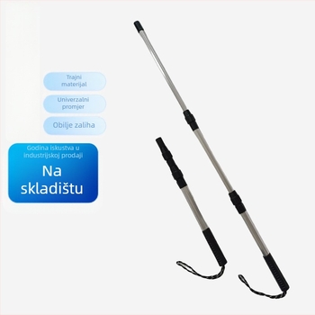 Aluminijska legura teleskopska štap za mrežu za ribolov, trodijelna, 126 g