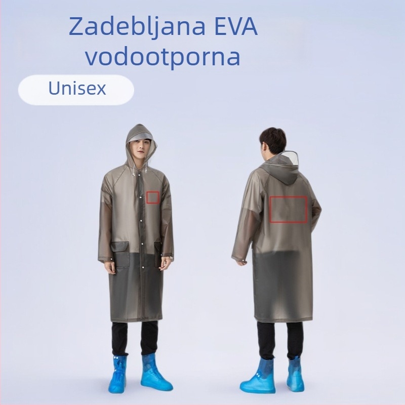 EVA debeli pončo za kišu za odrasle, unisex, za planinarenje, prijenosno, 0,14 mm EVA tkanina