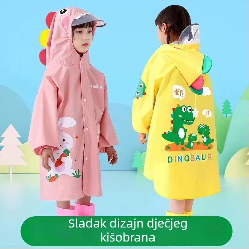 Dječje kišno pončo od PVC materijala s PU vodootpornim slojem, pogodno za planinarenje i boravak na otvorenom, težina 280 g