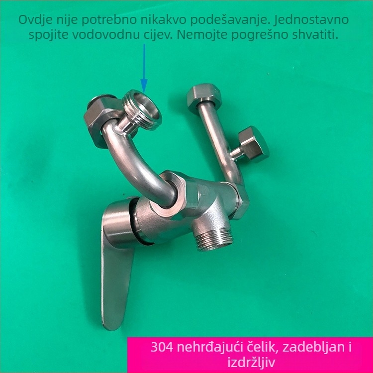 Kombinirani ventil za električni bojler od 304 nehrđajućeg čelika, priključak 1/4-inch, radni tlak 1,2 MPa, topla voda 75°C