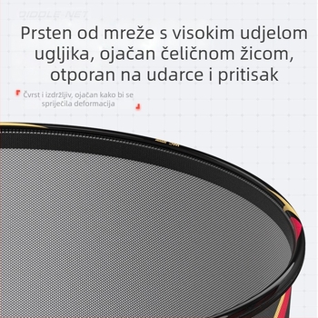 Glava mreže za natjecateljsko bacanje — ultralaka, fina mreža, otporna na udice, brzo suši, hidrofobna tkanina