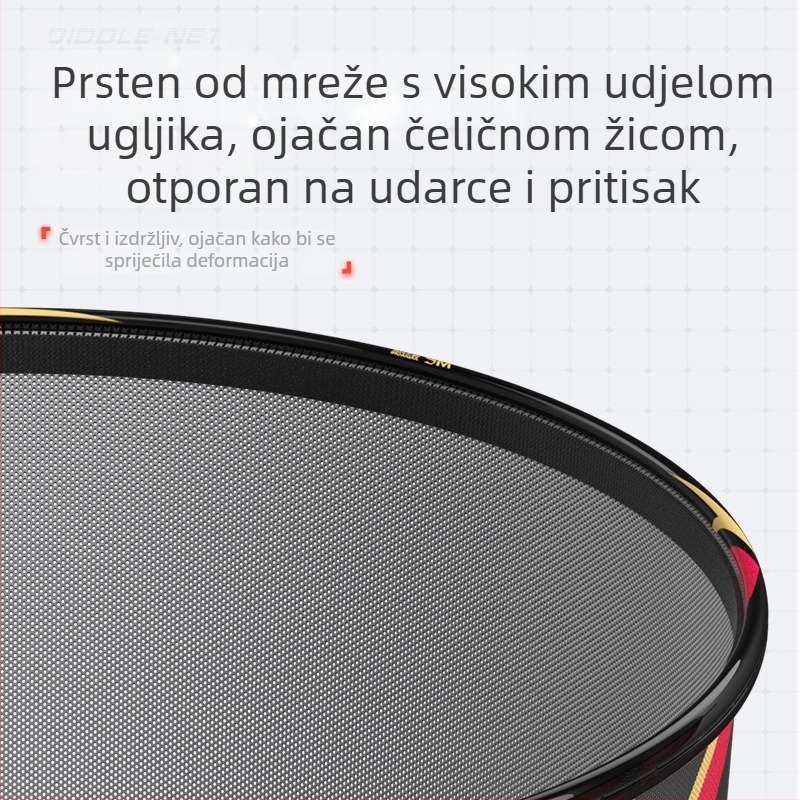 Glava mreže za natjecateljsko bacanje — ultralaka, fina mreža, otporna na udice, brzo suši, hidrofobna tkanina