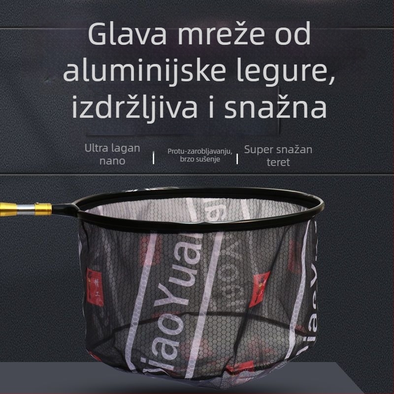 Debljena aluminijska legura glava mreže za ribolov, brzo sušenje, protiv zaplitanja, za Black Pit fly fishing (Materijal mreže: Drugi; Nosivost: Druga; Dubina: Druga)