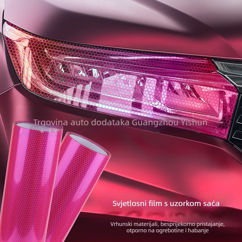 Film za stražnja svjetla automobila – laserski uzorak saćaste mreže, PVC materijal, ljepilo