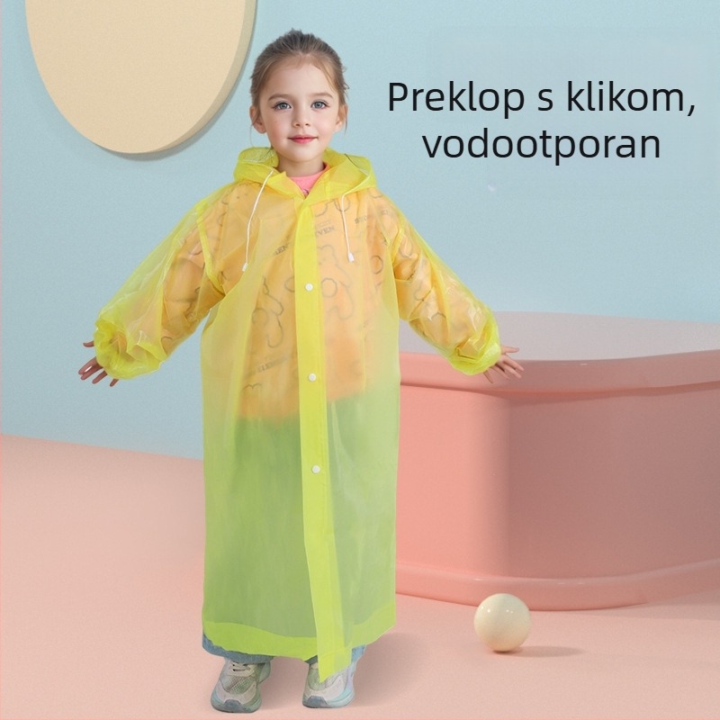 Jednokratna dječja kišna kabanica EVA, pončo za djecu, prijenosni vanjski kišni kaput s PVC ljepilom
