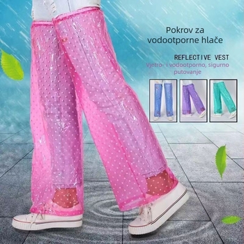 Odrasli pončo za kišu s zaštitom za noge — PVC tkanina, vodootporan, otporan na prljavštinu, debljina tkanine 0.035