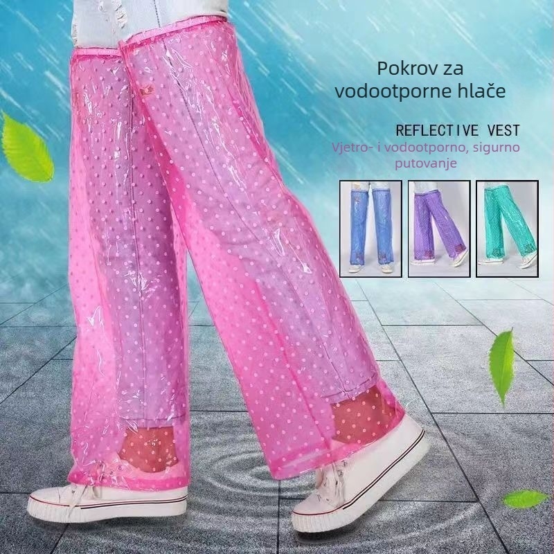 Odrasli pončo za kišu s zaštitom za noge — PVC tkanina, vodootporan, otporan na prljavštinu, debljina tkanine 0.035