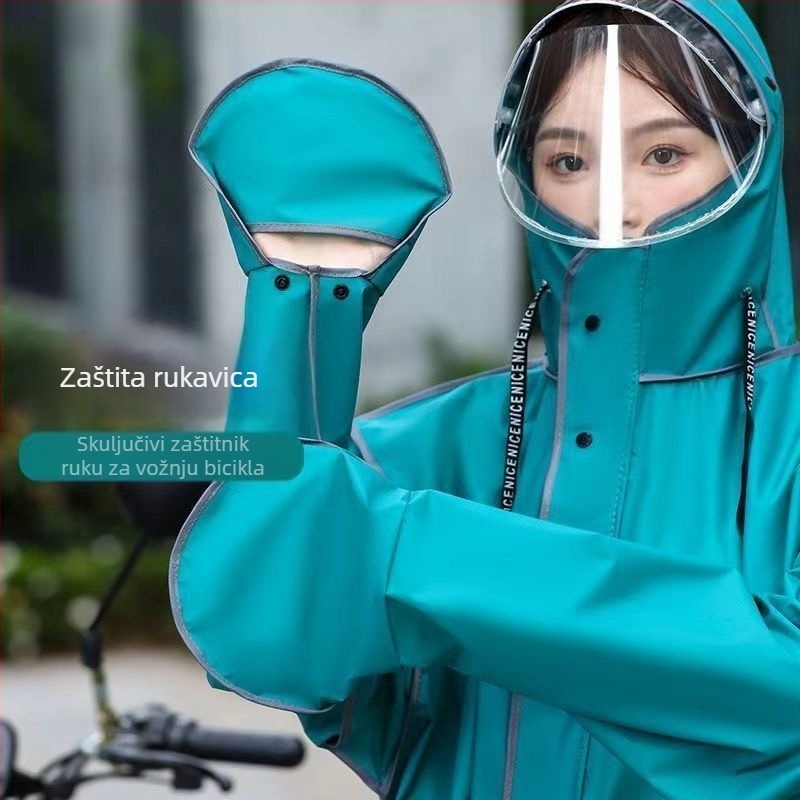 Kišni kaput za električno vozilo/motocikl, PVC tkanina, potpuno tijelo pončo, odrasla osoba, 1 osoba, mogućnost prilagodbe logotipa