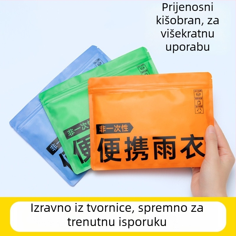 EVA planinarski kišni pončo za odrasle, debela tkanina, vodootporan PU ljepilo sloj