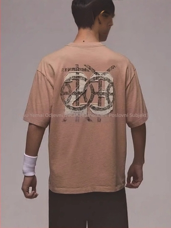 Muška pamuk kratkih rukava majica s okruglim izrezom, abstraktni otisak, ljetni kroj