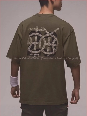 Muška pamuk kratkih rukava majica s okruglim izrezom, abstraktni otisak, ljetni kroj