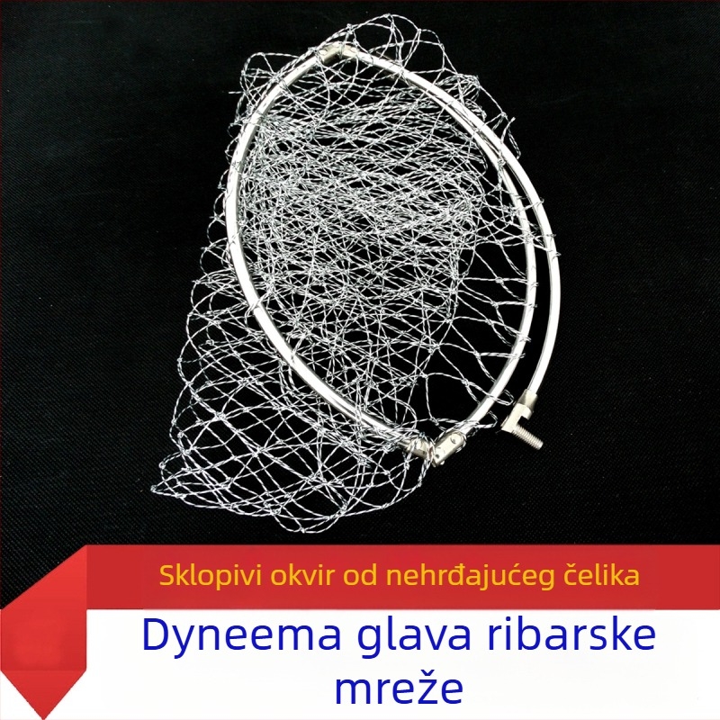 Xinwei sklopiva glava mreže od nehrđajućeg čelika s velikim očima, siva mreža, tkanje od jednog vlakna, brzo suši
