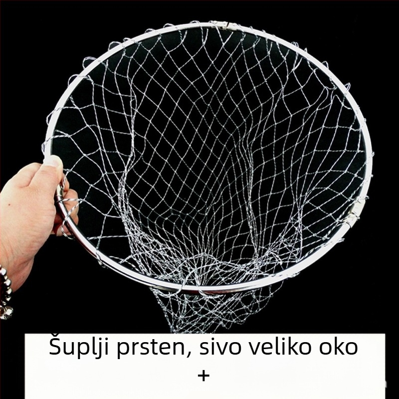 Xinwei sklopiva glava mreže od nehrđajućeg čelika s velikim očima, siva mreža, tkanje od jednog vlakna, brzo suši