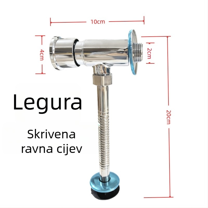 Ventil za ispiranje pisoara i WC-a | legura tijela, ispiranje 3–6 s, radni tlak 0,2–0,6 MPa, model: pritiskni-ispirni ventil