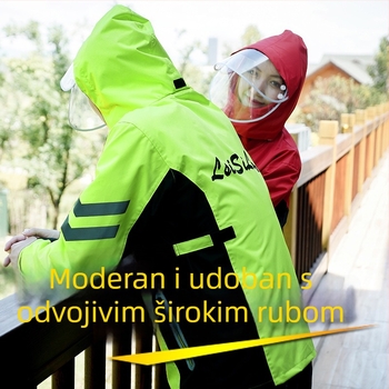 Podijeljeni kišni pončo za motocikle i električna vozila, tkanina Chunya Spinning, vodootporni PU ljepilo sloj, za odraslu osobu, 1 osoba