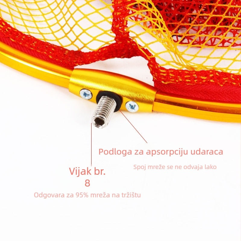 Yujia aluminijska legura glava mreže za ribolov