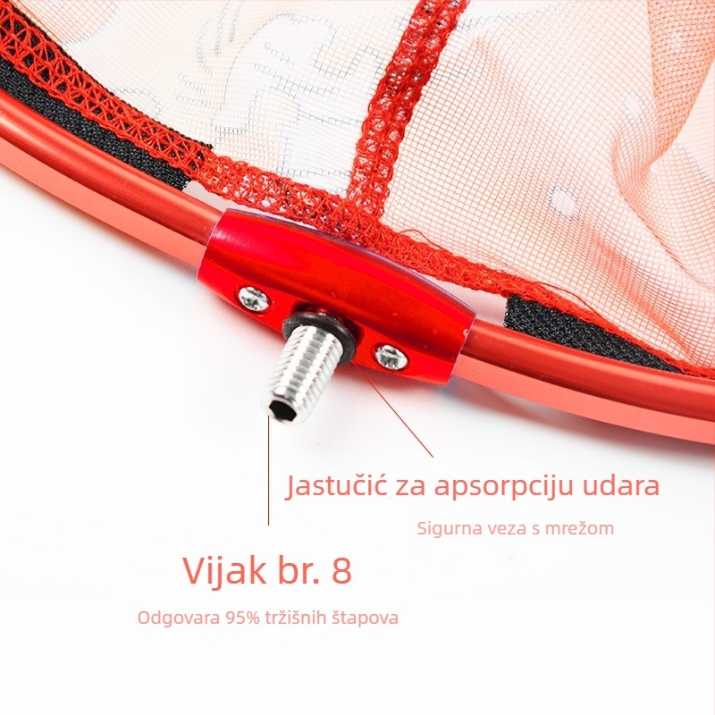 Yujia aluminijska glava mreže za ribolov s malim mrežnim otvorima